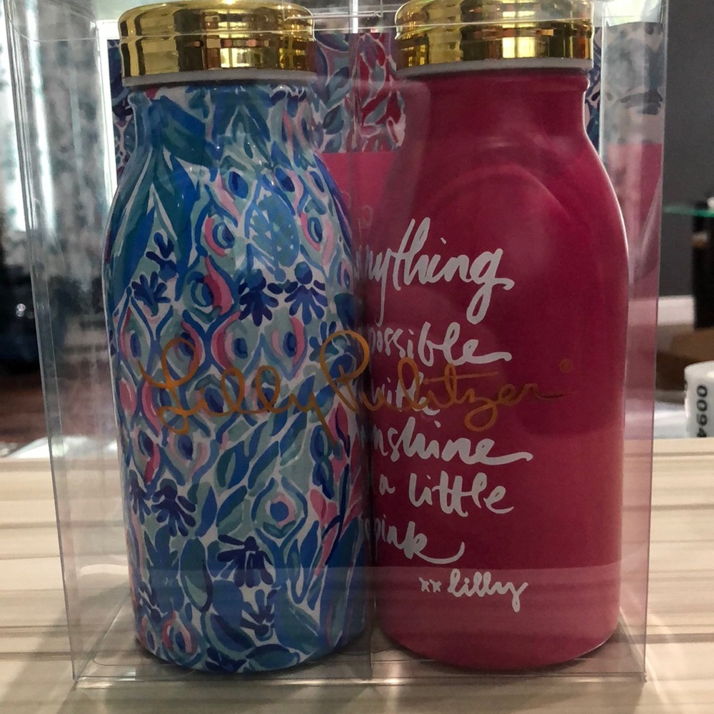 0079 - NWT Lilly Pulitzer 2 stainless bottle set